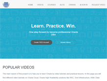Tablet Screenshot of oraclevideotutorials.com